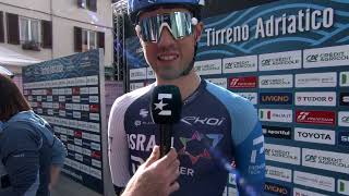 Ethan Vernon  Interview at the start  Stage 2  TirrenoAdriatico 2024 [upl. by Nodnalb]