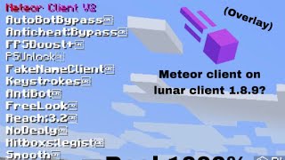 Meteor client on Lunar client 189 [upl. by Mehitable]