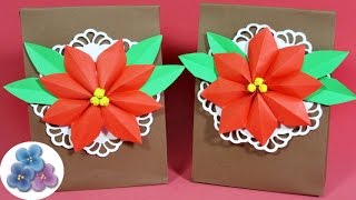 Bolsas de Papel para Regalo Navidad 2015 Manualidades con Papel Pintura Facil [upl. by Euqnimod]