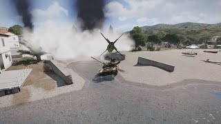 Arma 3 part2 戦闘機攻撃機ガンシップ の対地攻撃を眺めるだけ（機体ミサイル爆弾カメラ 増量版） [upl. by Chace]