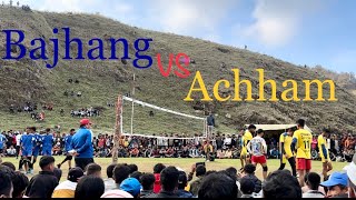 Volleyball Match 🏐 Achham vs Bajhang  semi final  Khaptad Tirbeni  Dasahara mela special 🤩 [upl. by Krutz]