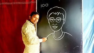 How to Turn 100 number into a boy step by step  Easy boy drawing [upl. by Zenda]