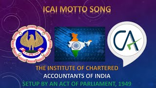 The Institute of Chartered Accountants of India ICAI CA Motto Song Ya Aeshu Suptaeshu Jagruti👨🏻‍🎓 [upl. by Hnahc]