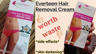 Everteen Bikini Line Hair Remover Cream  It has sideeffects  Honest Review  The Shubhi Tips [upl. by Kcirrek]