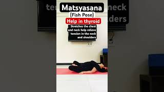 Matsyasana fish poseyogawithsaroj thyroid fitnessviralshort [upl. by Kcirneh]