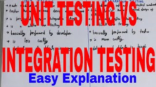 Unit Testing vs Integration TestingDifference between unit testing and integration testing [upl. by Llerud]