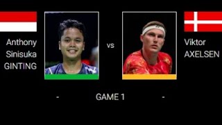 LINING Hong Kong Open 2024 Anthony Ginting vs Viktor AXELSEN [upl. by Aihtebat]