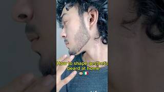 How to shape aesthetic beard at Home 🧔🏻‍♂️🇮🇹 shorts skincare trending growth fashion bts [upl. by Rj577]