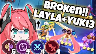 LAYLA FULL STACK IMMORTAL BROKEN DAMAGE MUSUH AUTO SURREND magicchess [upl. by Frulla]