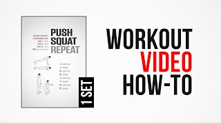 Push Squat Repeat Workout  HowTo   One Set  by DAREBEE [upl. by Phyllys]