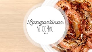 Cómo hacer langostinos al coñac  Recetas fáciles [upl. by Llennoc]