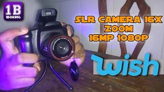 WISH SLR Camera 16x Zoom 16mp 1080p  UMBOXING PTBR [upl. by Mace]