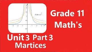 Grade 11 Maths Unit 3 Part 3 Special Types of Matrices  New Curriculum [upl. by Ariec]