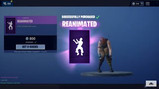 Buying The Reanimated Emote FORTNITE BATTLE ROYALE [upl. by Dnomasor]