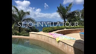 HOUSE TOUR  Amorosa Villa in St John USVI [upl. by Iba]