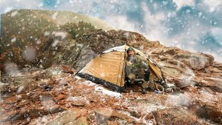 Winter Camping In Snow And Rain [upl. by Delcina]