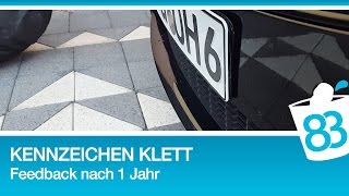 Kennzeichen mit Klett befestigen Feedback nach 1 Jahr  Fastech Klettband 83metoo [upl. by Navnod]