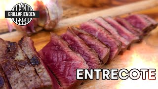 HOE MAAK IK DE LEKKERSTE ENTRECOTE OP DE BIG GREEN EGG GRILLVRIENDEN [upl. by Nrehtak]