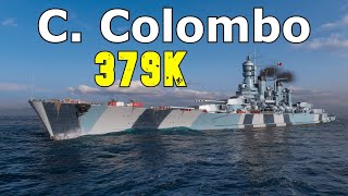 World of WarShips Cristoforo Colombo  4 Kills 379K Damage [upl. by Costanza568]