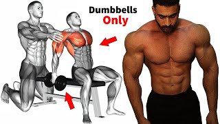 Upper Body Workout Wtih Dumbbells Shoulderchesttricepsbicepsback [upl. by Naujed]