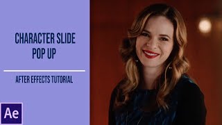 Character Slide Pop Up  After Effects Tutorial [upl. by Nauqes]