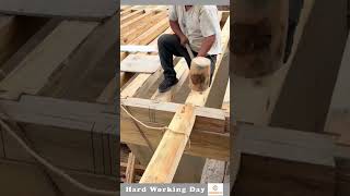 The Process Of Putting Up A Wooden Structure [upl. by Whitebook]