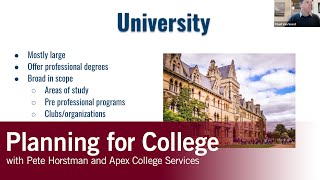 Planning for College with Apex College Services [upl. by Ylrebmik]