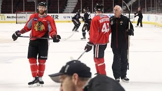 Joel Quenneville on Game 4 lineup and taking a spill [upl. by Rochette]