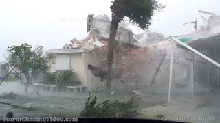 Extreme Debris Filled Winds Placida Florida  Hurricane Ian  9282022 [upl. by Dowdell]