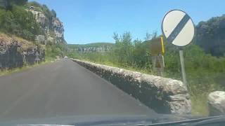 Scenic route D4 Ruoms in the Ardeche France [upl. by Oralee]