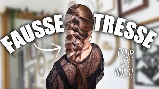 ASTUCE COIFFURE Fausse tresse collée [upl. by Nylitak]