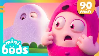 I Saw A Ghost  Minibods  Mini Oddbods  Baby Oddbods  Funny Cartoons For Kids [upl. by Anek511]