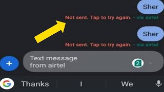 Fix cant send message with airtel error 2 Problem  airtel message not sending problem  cant send [upl. by Danella]