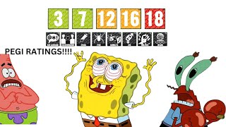 SpongeBob Portrayed by PEGI ratings Part 5 [upl. by Annauqaj]