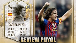 🌟REVIEW PUYOL 94 ICONO MOMENTS🤍  FIFA 22 ULTIMATE TEAM 🎮⚽️ [upl. by Anemaj779]