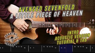 Avenged sevenfold  A Little Piece Of Heaven Intro Acoustic  Guitar Tutorial amp Tab [upl. by Deeas]