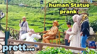 teriakan maksimal human Statue prank gunung Gambir [upl. by Castera]