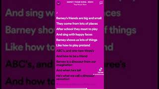 Barney Theme Song TRAP REMIX Lyrics [upl. by Skeie257]