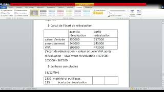 Comptabilité approfondie  la réévaluation des immobilisations TP [upl. by Aonehc]