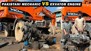 Excavator Engine Assembly amp Disassembly Real Mechanics Basic Tools [upl. by Fenelia]