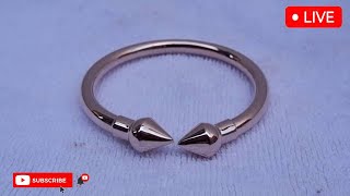 How to make 18k gold bracelet Lotus fashion 🔥🔨 gold viral video silver jewellry jewelry [upl. by Aiyn]