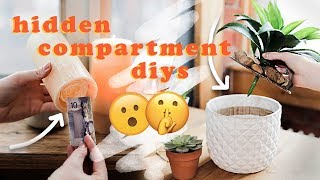 3 Amazing Hidden Compartment DIYs [upl. by Airretnahs]