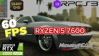 Midnight Club Los Angeles  1440p RPCS3 RTX 2060 S  Ryzen 5 7600 Performance Test 60FPS [upl. by Ydderf]