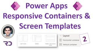 Power Apps Responsive Design Containers amp Screen Templates [upl. by Airret]