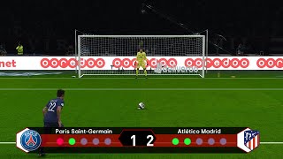 PSG vs Atletico Madrid  Penalty Shootout  UEFA Champions League 2425  Realistic PES Gameplay [upl. by Nesnah]