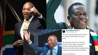 Mmusi Maimane Boldly Calls Out the President of Zimbabwe Over His Post to Botswana’s New President🤭 [upl. by Alym]