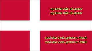 Dänische Nationalhymne  Anthem of Denmark DKDE Texte [upl. by Leslee]