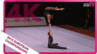 Brühmann Rein  Germany  Mixed pair  Senior balance final  European Championship 2015 [upl. by Nay403]