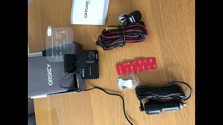 4K Orskey dash cam front and rear Unboxing [upl. by Emarie]