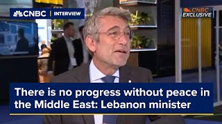 There is no progress without peace in the Middle East Lebanon minister [upl. by Irtak]